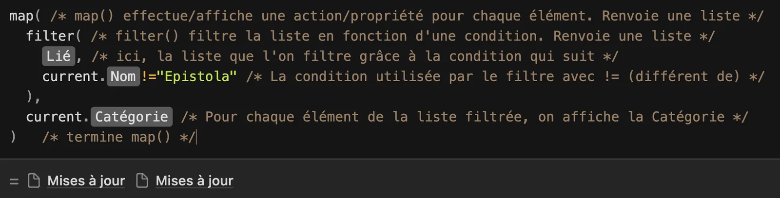 Filtrer la liste avant d’utiliser map permet d’aller plus loin que ce qu’une agrégation proposerait.